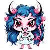 Süßes Chibi Krampus Mädchen UwU