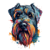 Kleurrijke Giant-schnauzer hond