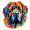 Bunter Leonberger Hund