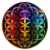 Fleur de Vie Symbole Arc-en-ciel Méditation