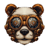 Steampunk Panda Bear Gift Steampunk