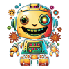Neon Robot Pop Gear