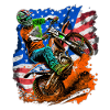 American Flag Motocross Splash