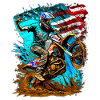 American Flag Moto Splash