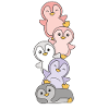 Cupioromantic Flag Pride LGBTQ Cute Penguin