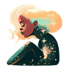 Celestial Dreamer Artistic Portrait