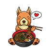 Anime egern Ramen nudler Kawaii