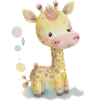 Girafe pastel aquarelle