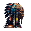 Native Americans with headdresses