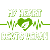 Mon cœur bat végétalien - Vert