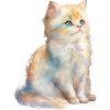 Chat Aquarelle Mignon