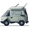 Simple Retro Camper Van