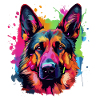 Bunter Deutscher Schäferhund