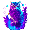 Eule Uhu Waldkauz Neon