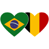 Brazil Belgium Heart Flag