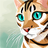 Bengal Cat with Turquoise Eyes