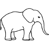 Minimalistische Elefanten-Fine-Line-Art