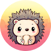 Cute Hedgehog Sitting Sunset Sunset