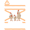 warning chickens farmer chicken