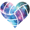 Volleyball Galaxy Heart