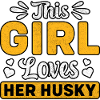 This girl loves her husky