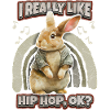 Rabbit Kawaii Illustration Hip-Hop Bunny