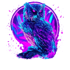 Mystically glowing owl