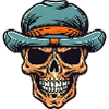 Skull and crossbones with hat