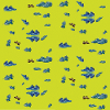 Blue Sneaker Pattern NeonYellow Yellow-Green