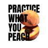 Practice what you peach - Lustiger Spruch Pfirsich