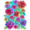 Bunte Rosen