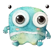Cute monster drawing