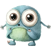 Cute monster drawing