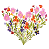 Aquarelle Cœur de Fleur