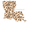 Louisiana leopard pattern card