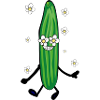cucumber ,flowers,comic,flower power