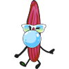 cucumber ,chewing gum,comic,sunglasses