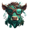 Une vache steampunk