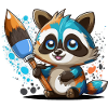 Artistic Raccoon