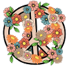 Flowers and peace signs