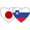Japan Slovenia Heart Flag