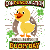 Comic Ente, lustiger Spruch, Pun