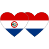 Paraguay Holland Heart Flag