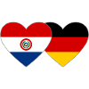 Paraguay Germany Heart Flag