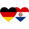 Germany Paraguay Heart Flag