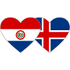 Paraguay Island Heart Flag