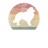 Retro Collie Sheepdog Sunset