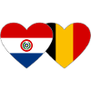 Paraguay Belgium Heart Flag