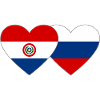 Paraguay Russia Heart Flag