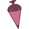 Cute pink school cone